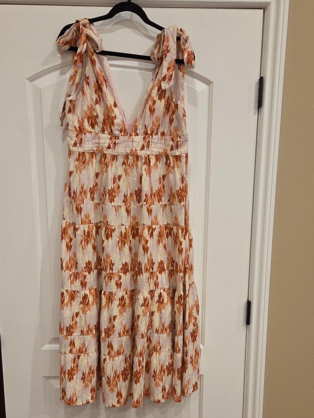 House of Harlow 1960 Tie-Shoulder Midi Dress Size L